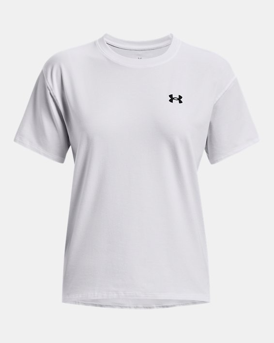 Women's UA Essential Cotton Stretch T-Shirt, White, pdpMainDesktop image number 4